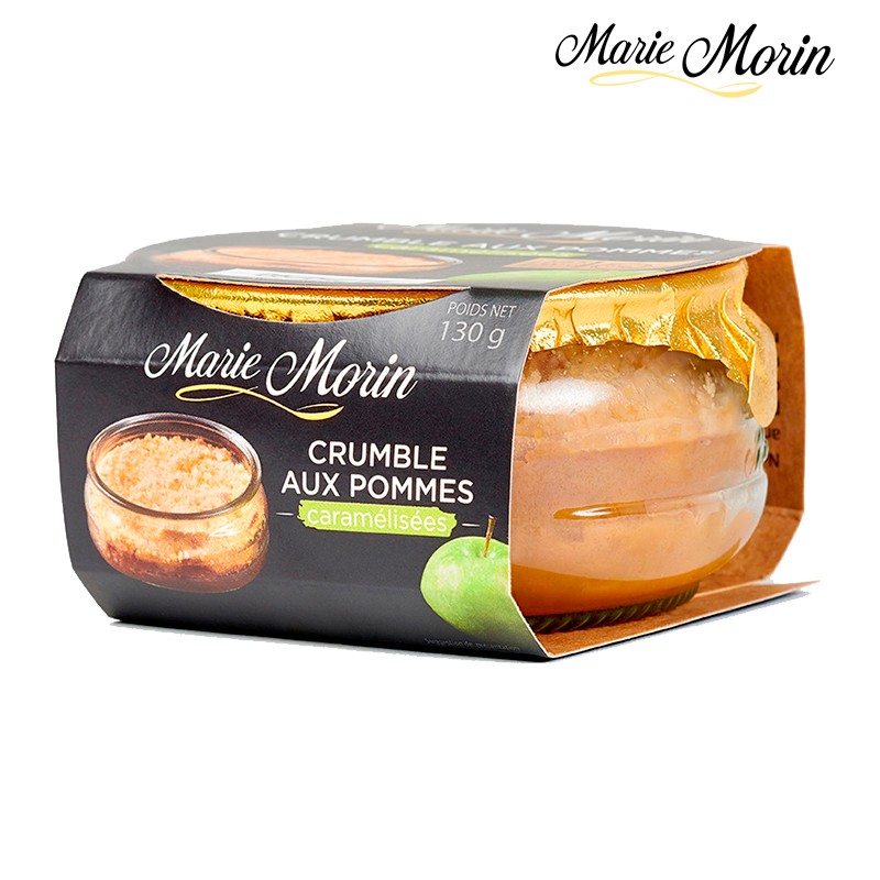 Crumble aux pommes Marie Morin Crumble aux pommes caramélisées Marie Morin - Pot 130g. Crumble aux pommes Marie Morin Crumble aux pommes caramélisées Marie Morin - Pot 130g.